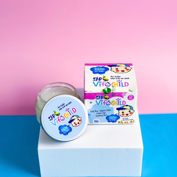 Sáp ấm Vifochild 4 trong 1 cho bé – Giữ ấm, giảm ho, ngừa cảm, chống nẻ – An toàn cho trẻ sơ sinh